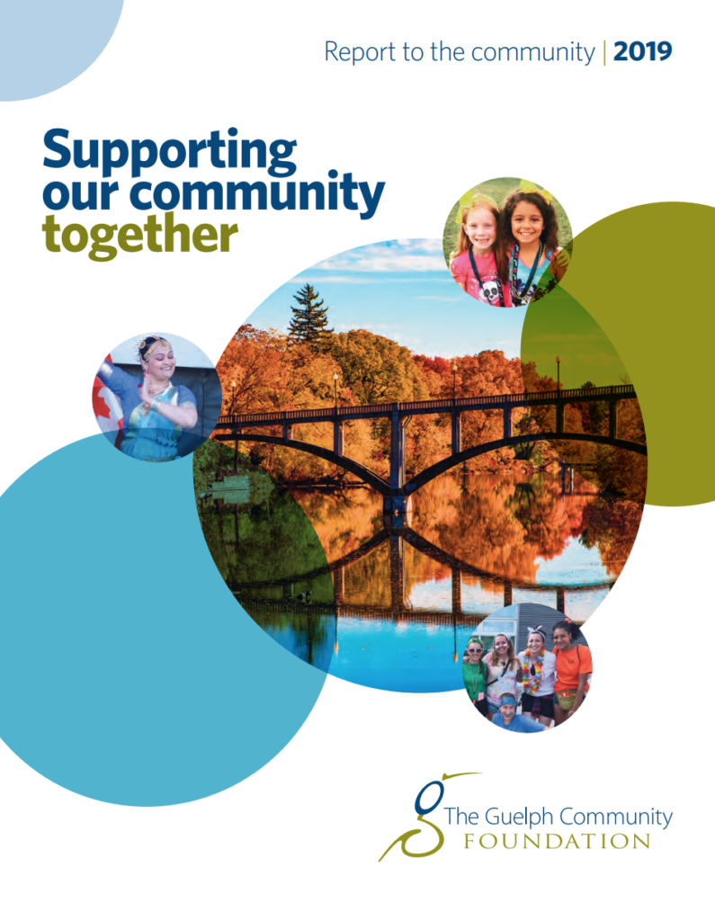 Cover of Annual Report 2019 with text "Supporting our community together"