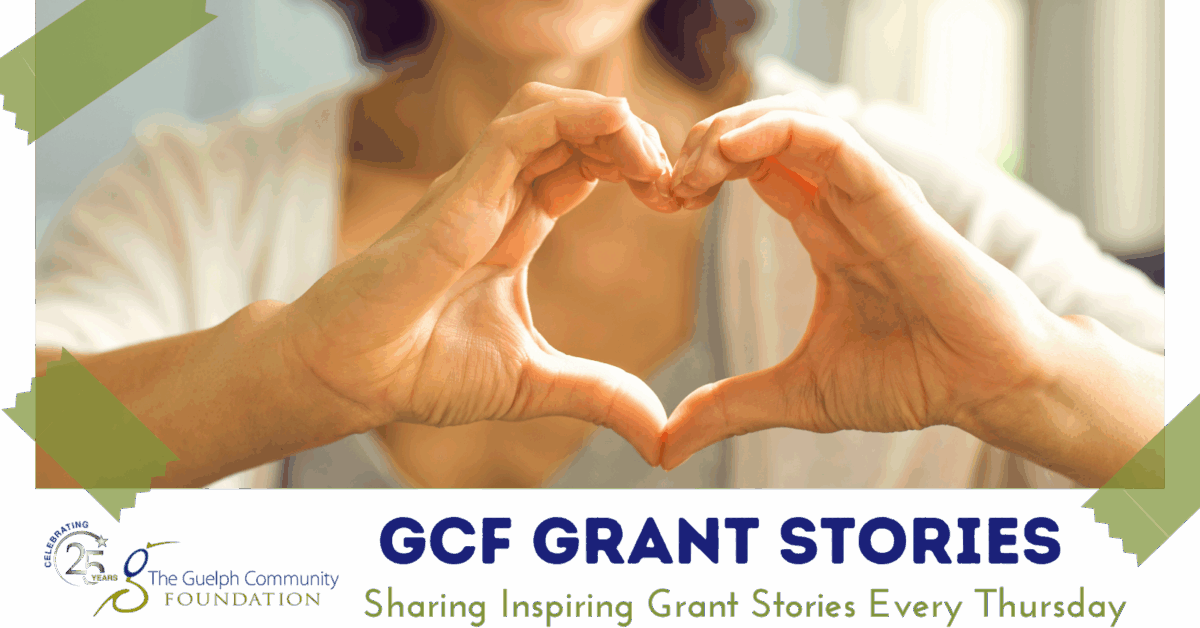 GCF Grant Stories Announcement Graphic, blurred Asian woman with hands in the shape of a heart with text 'GCF Grant Stories Sharing Inspiring Grant Stories Every Thursday
