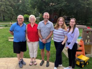Staff photo in a backyard