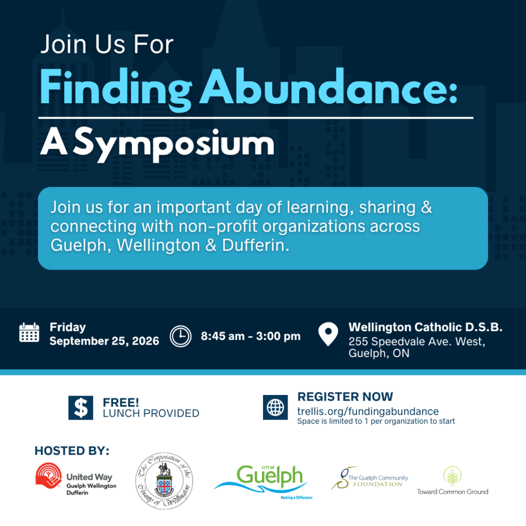 Join us For Funding Abundance: A Symposium graphic with logos and event details